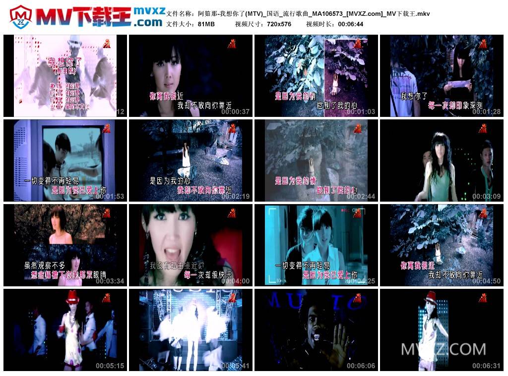 阿筎那-我想你了(MTV)_国语_流行歌曲_MA106573